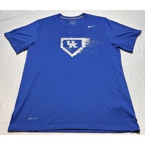 Kentucky Baseball Nike Short Sleeve Shirt Size Large Blue Wildcats *READ FLAWS